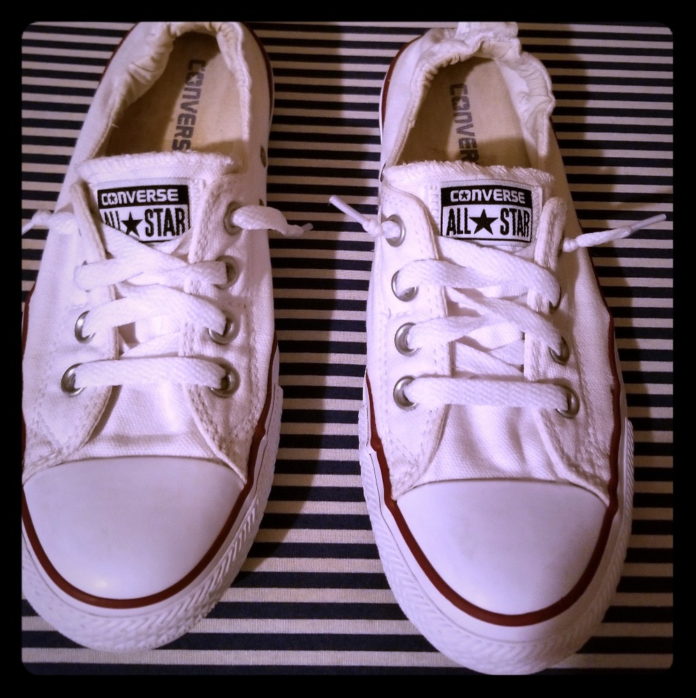 White Converse sneakers